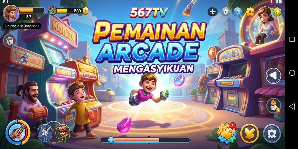 Screenshot gameplay 567TV menampilkan tantangan Arcade yang seru.