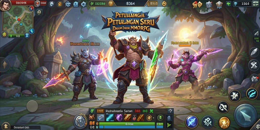 Tampilan gameplay 8364 dengan grafis menarik dan pertarungan seru.