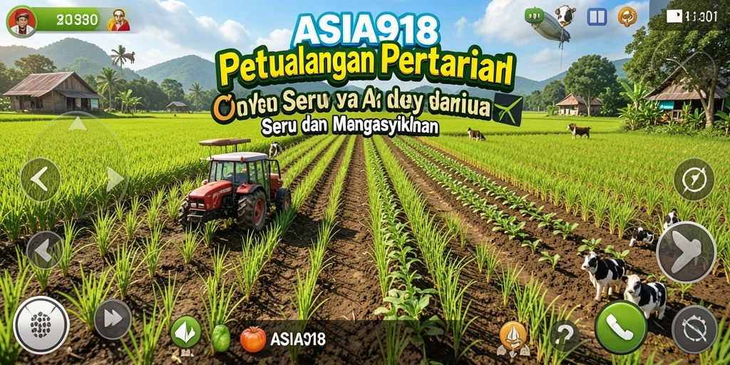 Tampilan screenshot ASIA918 menampilkan suasana pertanian yang cerah dan menyenangkan.