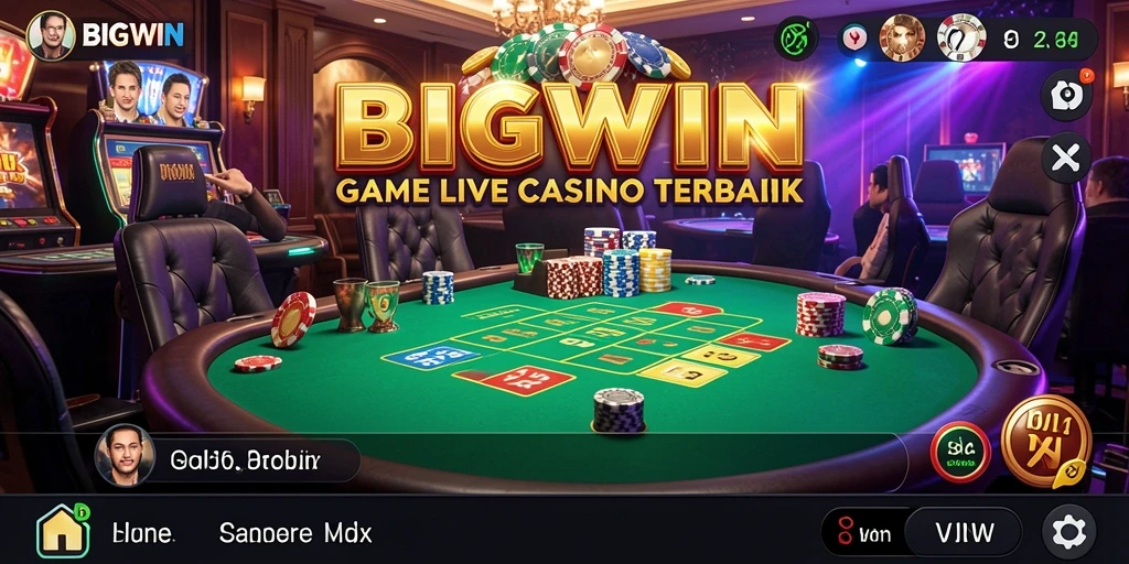 Tampilan permainan BIGWIN yang menunjang pengalaman Live Casino.