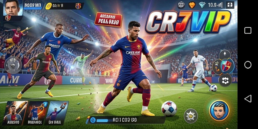 Tangkapan layar CR7VIP menampilkan aksinya yang seru di permainan Arcade.