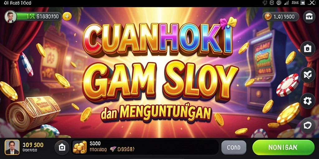 Screenshot gameplay seru dari CUANHOKI yang menampilkan kemenangan slot.