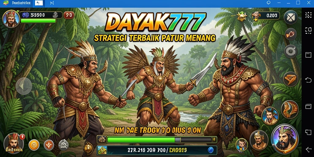 Screenshot SHOWCASE DAYAK777 menunjukkan gameplay strategi yang mendebarkan.