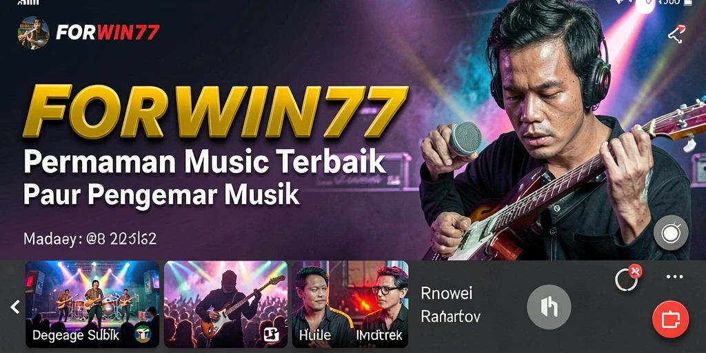 Screenshot gameplay FORWIN77 menampilkan momen seru bermain musik.