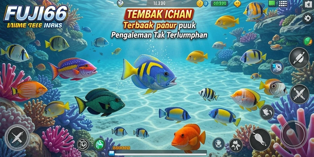 Tampilan aksi seru dalam FUJI66 saat menembak ikan.