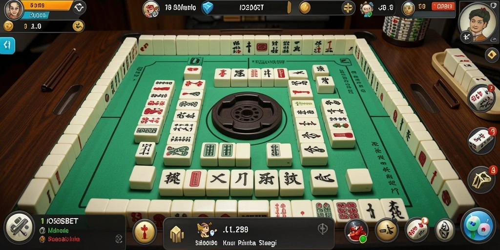 Tampilan gameplay Mahjong dalam IOSBET yang menarik dan interaktif.