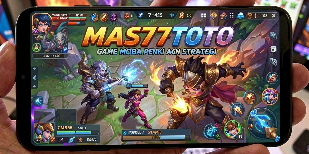 Screenshot gameplay MOBA MAS77TOTO yang menampilkan pertarungan seru.
