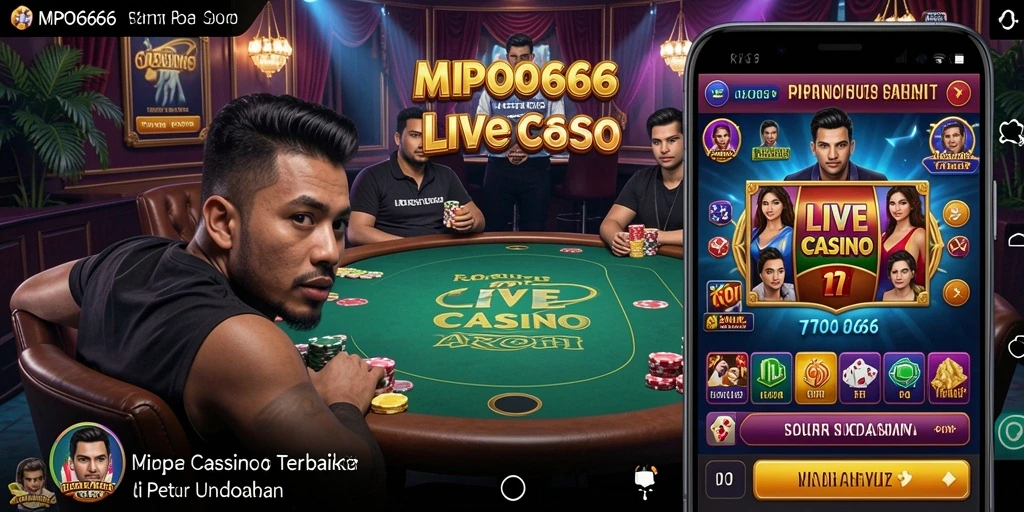 Screenshot MPO666 menampilkan gameplay Live Casino yang mendebarkan dan interaksi dengan dealer.