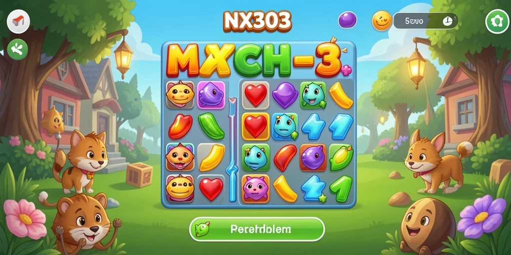 Tangkapan layar gameplay NX303 yang seru dan penuh warna.
