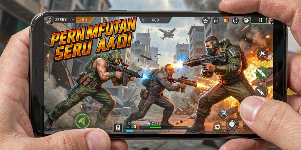 Tampilan mendebarkan dari gameplay Action RR89 dengan aksi seru.