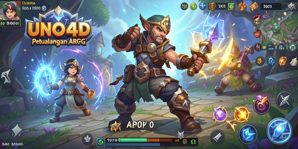 Tampilan menarik dari gameplay RPG yang seru di UNO4D.