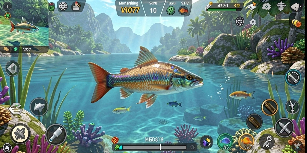 Screenshot utama VIO77 menampilkan gameplay memancing yang seru.